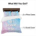 Custom Bedding Set Personalized Your Photo Duvet Cover +pillowcase Create Your Own Bedding Custom Bedding 3pcs Set Your Custom