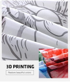 Cartoon D-Dog M-Man Bedding Set 3D Printed Duvet Cover Set Soft Single Twin Double Queen Size Birthday Gifts For Kids Room Decor