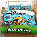 Cartoon D-Dog M-Man Bedding Set 3D Printed Duvet Cover Set Soft Single Twin Double Queen Size Birthday Gifts For Kids Room Decor